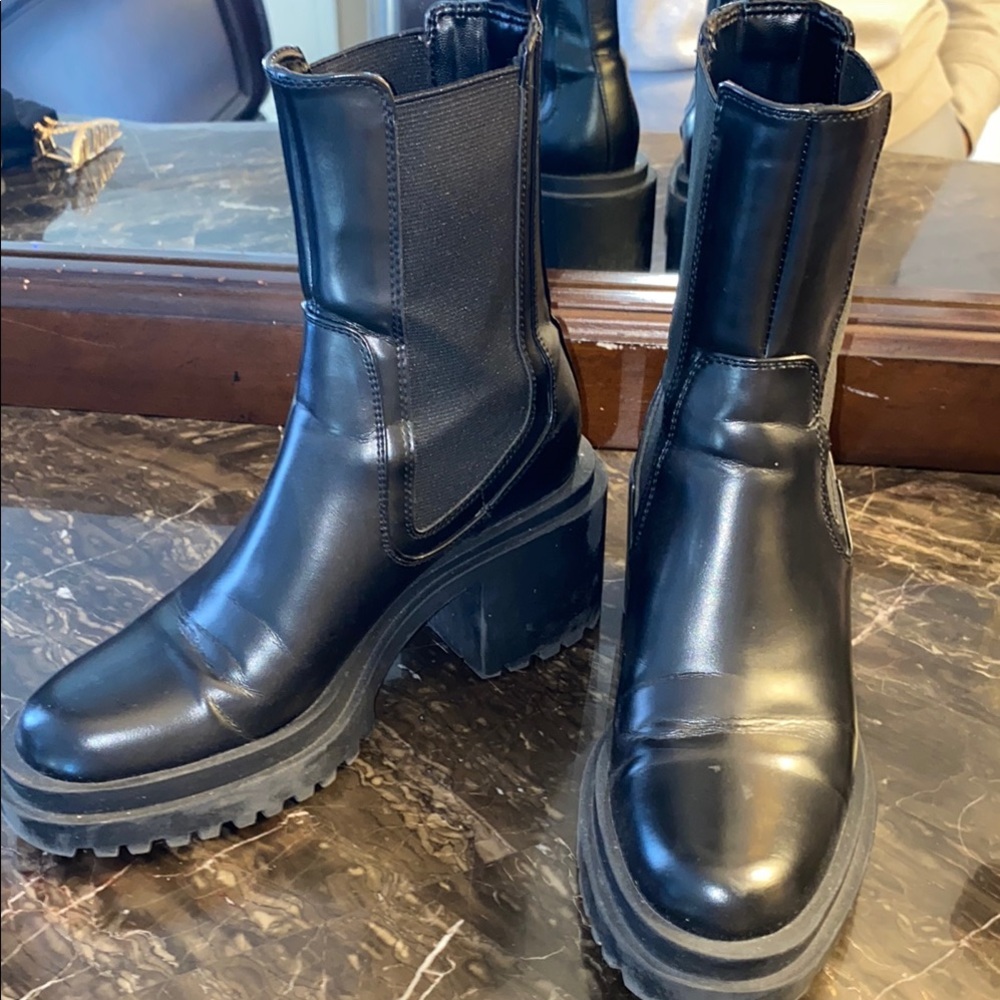 Zara Black Ankle Boots for Women